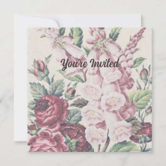 kruissteek bloemen kaart (Voorkant)