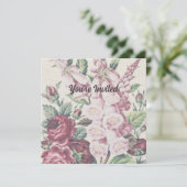 kruissteek bloemen kaart (Staand voorkant)