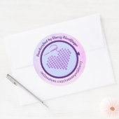 Kruissteek borduurcilindrisch hoepeltje gepersonal ronde sticker (Envelop)