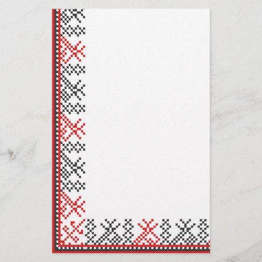 Kruissteek Briefpapier (Voorkant)