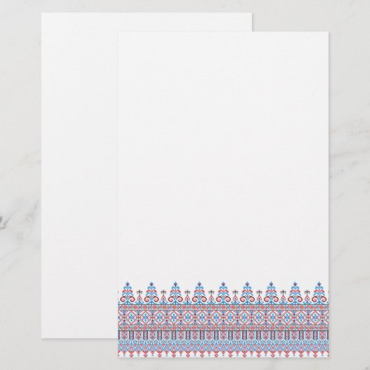 Kruissteek Briefpapier (Voorkant / Achterkant)