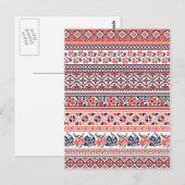 Kruissteek design patronen briefkaart (Voorkant / Achterkant)