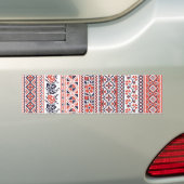 Kruissteek design patronen bumpersticker (Op auto)