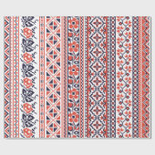 Kruissteek design patronen cadeaupapier (Vlak)