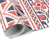 Kruissteek design patronen cadeaupapier (Rol Hoek)