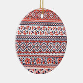 Kruissteek design patronen keramisch ornament (Rechts)