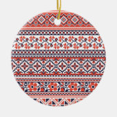 Kruissteek design patronen keramisch ornament (Voorkant)