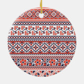 Kruissteek design patronen keramisch ornament (Achterkant)