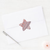 Kruissteek design patronen ster sticker (Envelop)