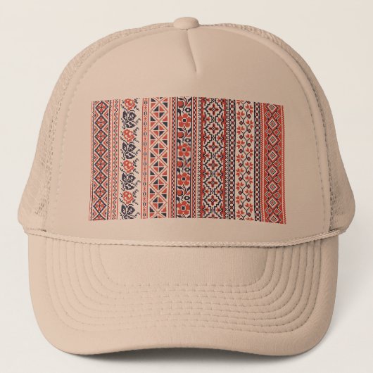 Kruissteek design patronen trucker pet (Voorkant)