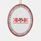 Kruissteek Keramisch Ornament (Rechts)