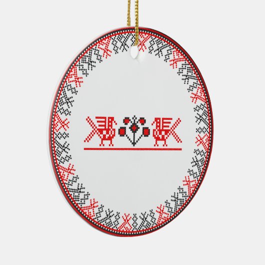 Kruissteek Keramisch Ornament (Rechts)