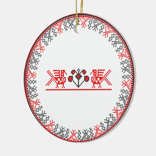 Kruissteek Keramisch Ornament (Links)