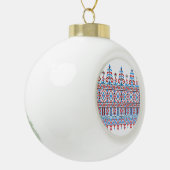 Kruissteek Keramische Bal Ornament (Links)