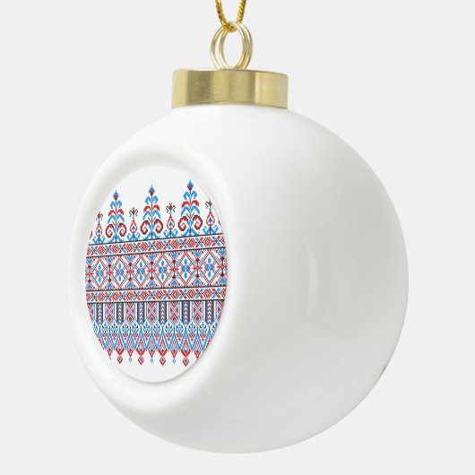 Kruissteek Keramische Bal Ornament (Rechts)