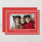 Kruissteek lijst prettige feestdagen Kaart (Voorkant / Achterkant)