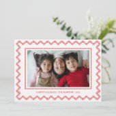 Kruissteek lijst prettige feestdagen Kaart (Staand voorkant)