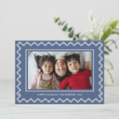 Kruissteek lijst prettige feestdagen Kaart (Staand voorkant)