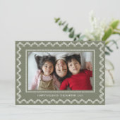 Kruissteek lijst prettige feestdagen Kaart (Staand voorkant)