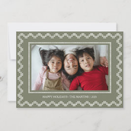 Kruissteek lijst prettige feestdagen Kaart