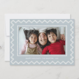 Kruissteek lijst prettige feestdagen Kaart