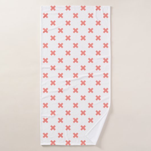 Kruissteek op wit badhanddoek (Badhanddoek)
