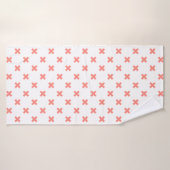Kruissteek op wit badhanddoek (Badhanddoek)