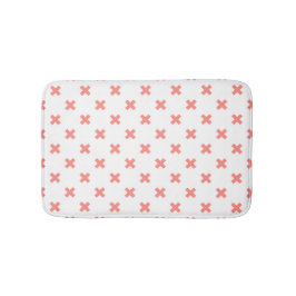 Kruissteek op wit badmat