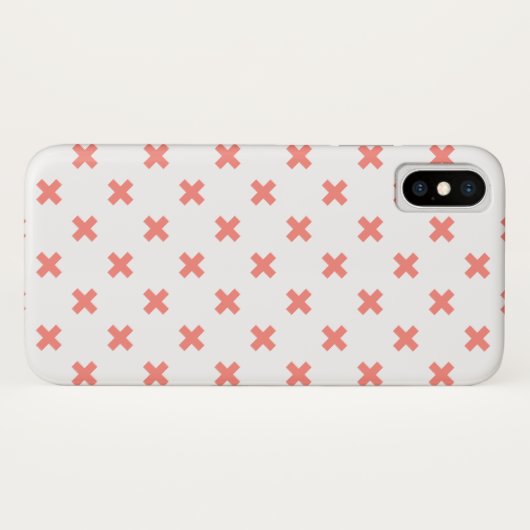 Kruissteek op wit Case-Mate iPhone case (Achterkant (horizontaal))