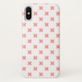 Kruissteek op wit Case-Mate iPhone case (Achterkant)