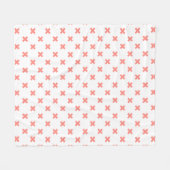 Kruissteek op wit fleece deken (Voorkant (Horizontaal))
