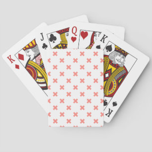 Kruissteek op wit pokerkaarten