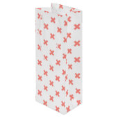 Kruissteek op wit wijn cadeautas (Achterkant Gekanteld)