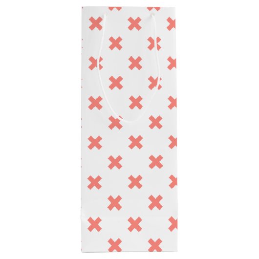 Kruissteek op wit wijn cadeautas (Achterkant)