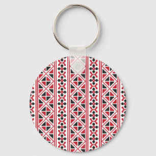 Kruissteek patroonkruis sleutelhanger