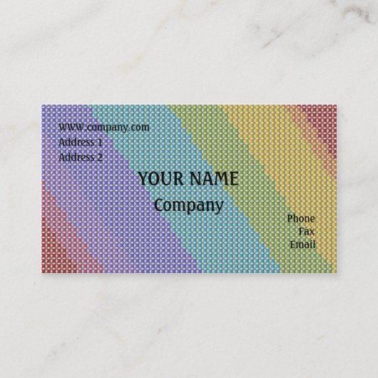 Kruissteek Visitekaartje (Voorkant)