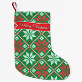 Kruissteek XMAS-ontwerp Kleine Kerstsok (Voorkant)