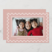 Kruissteeklijst vrolijke feestdagen kerstkaart (Voorkant / Achterkant)