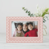 Kruissteeklijst vrolijke feestdagen kerstkaart (Staand voorkant)