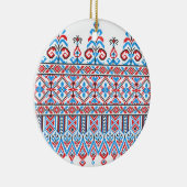 Kruissteekontwerp Keramisch Ornament (Rechts)