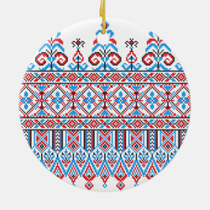 Kruissteekontwerp Keramisch Ornament
