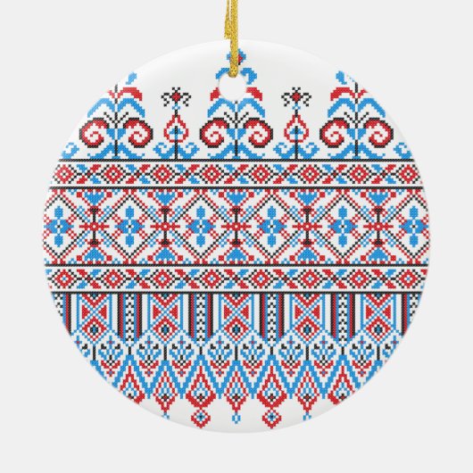 Kruissteekontwerp Keramisch Ornament (Achterkant)