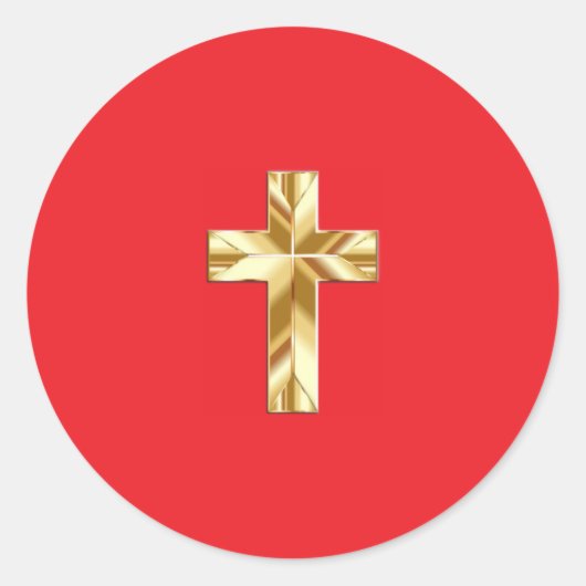 kruissticker ronde sticker (Voorkant)