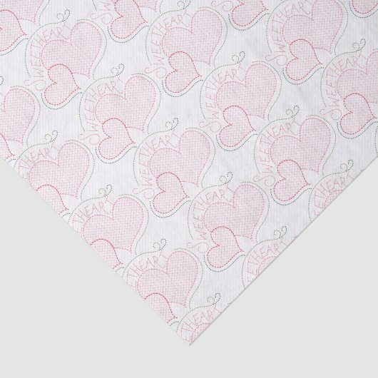 Kruisstieke kunsten Liefje Weefpapier Tissuepapier (Detail)