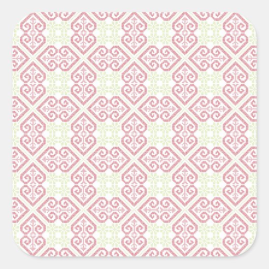  kruisstik borduurpatroon vierkante sticker (Voorkant)