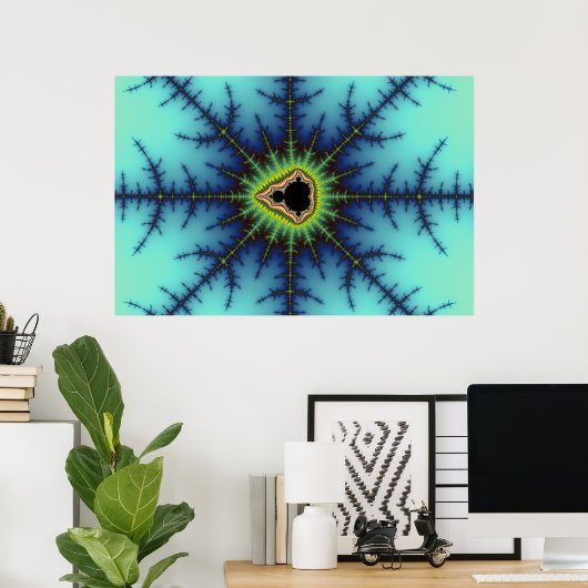 Kruisstoelen - Fractaal Poster (Thuiskantoor)