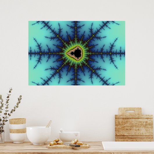 Kruisstoelen - Fractaal Poster (Keuken)