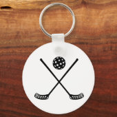 Kruisstokken met drijfbalstokken sleutelhanger (Voorkant)