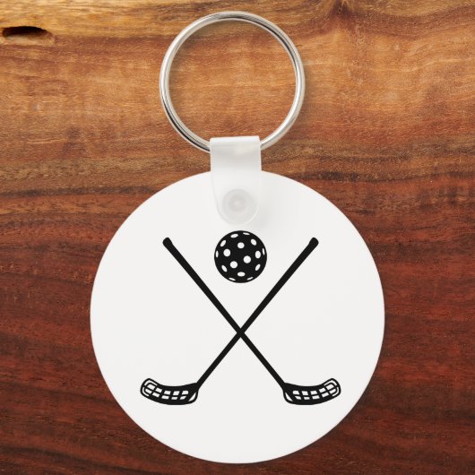 Kruisstokken met drijfbalstokken sleutelhanger (Voorkant)