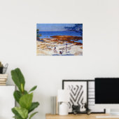 Kruisstrand op Cabasson Poster (Thuiskantoor)